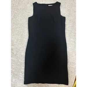 Worthington Black Sheath Dress Sleeveless Lined Classic Quiet Luxury Classy 10